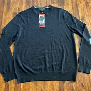 Banana Republic 100% Merino Wool Black Crewneck Sweater